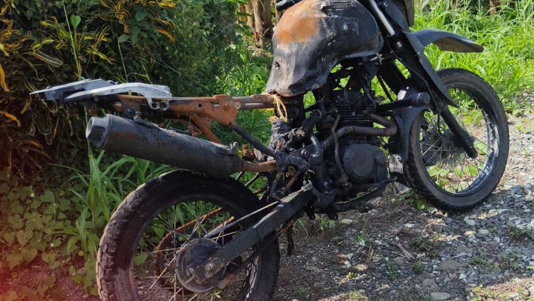 Motocicleta fue encontrada quemada en sector San Jorge, Turbo