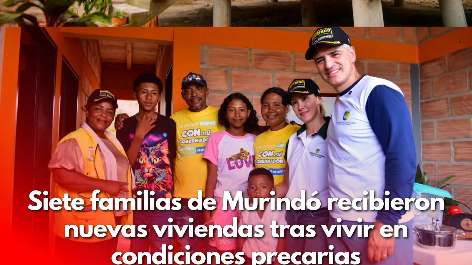 Siete familias de Murindó recibieron nuevas viviendas 