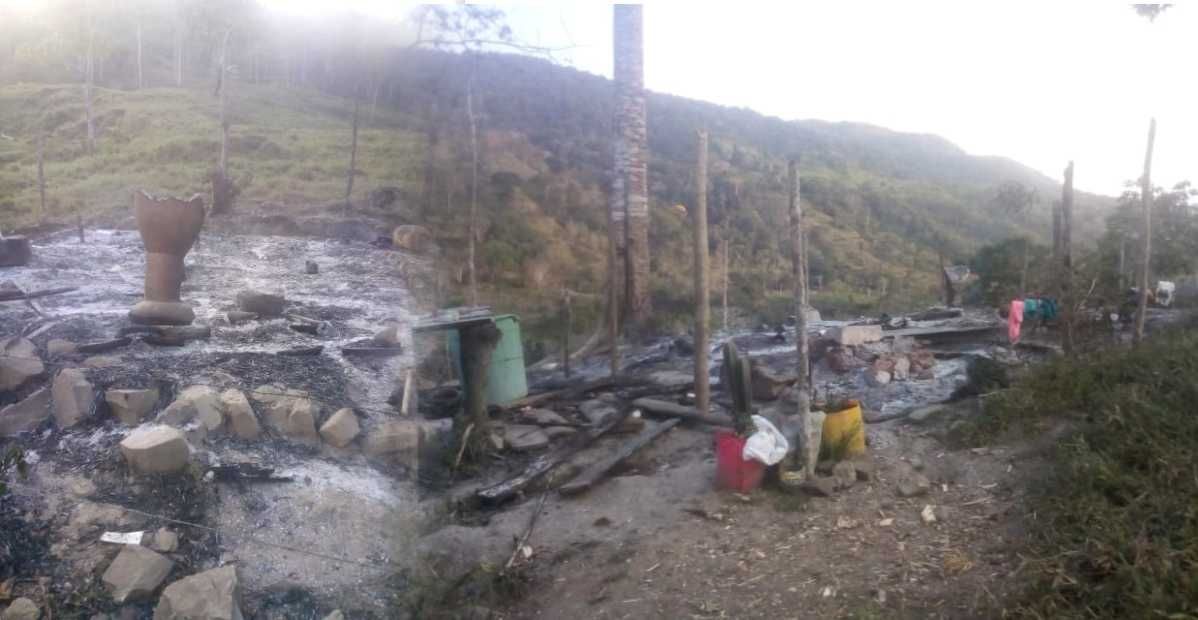 Regresaron de trabajar y hallaron la casa totalmente incinerada