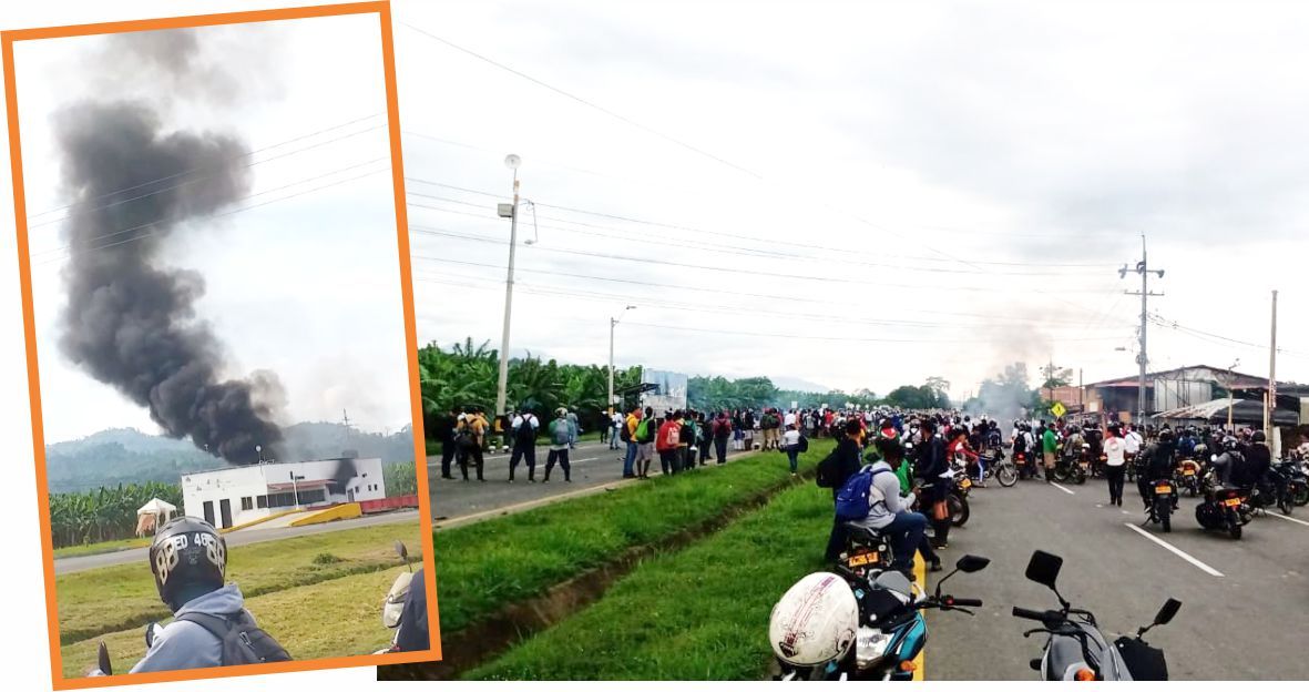¿Qué ocurre en Ríogrande, Turbo? 30 horas del bloqueo de la Vía Nacional