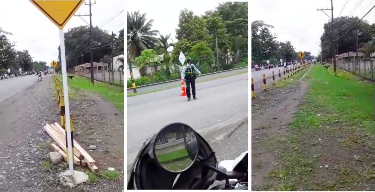 Atacaron a piedra a agentes de tránsito en puesto de control en Apartadó