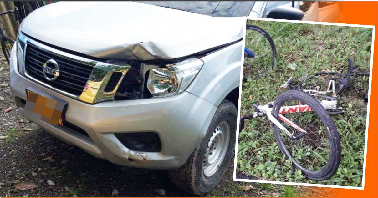 Hallaron camioneta que atropelló a un ciclista y se fugó