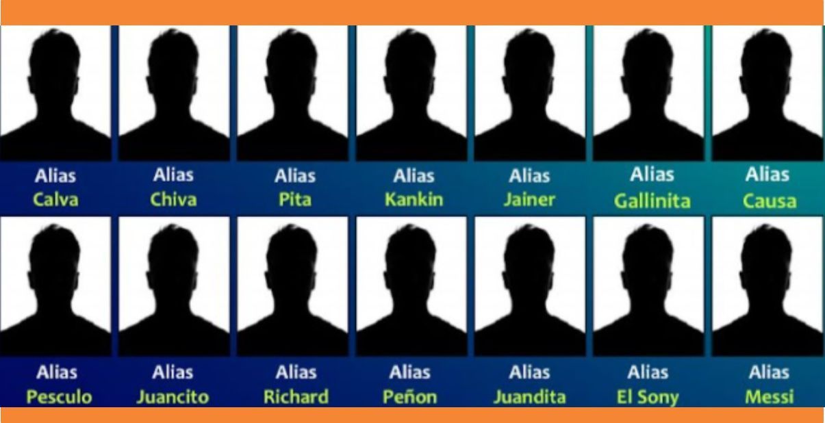 Estos son los pandilleros más buscados por la Policía en Apartadó