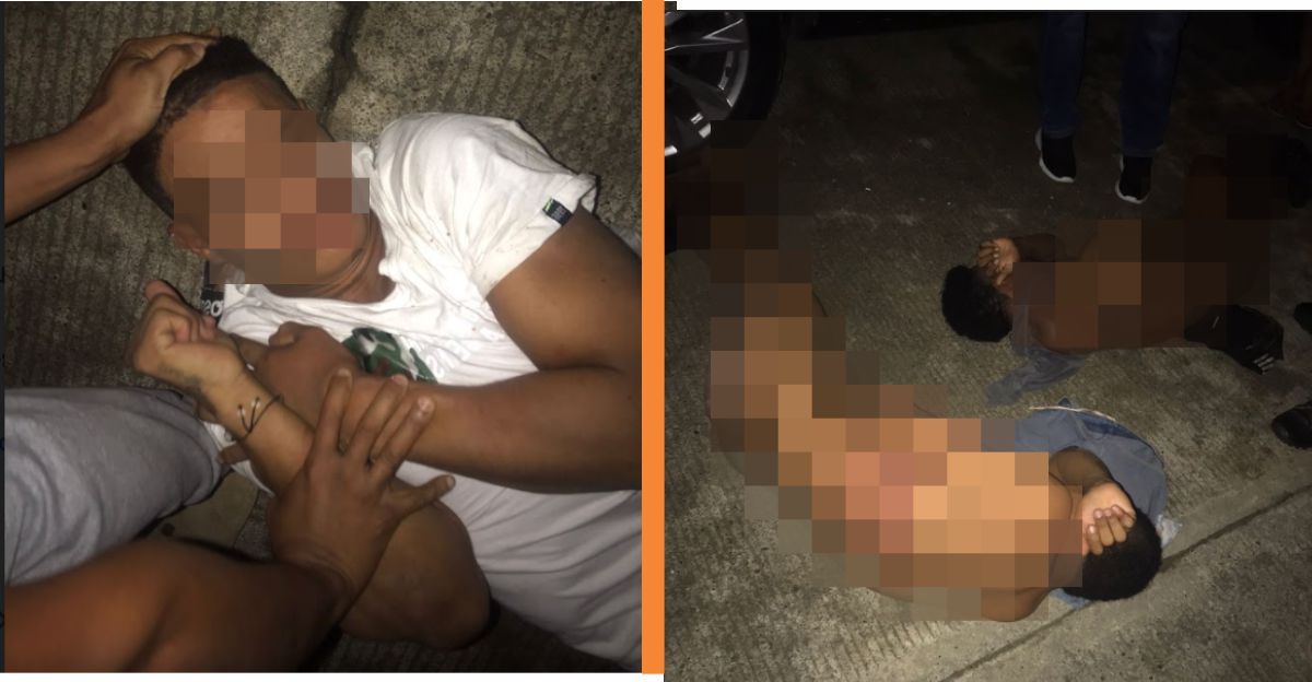 Presuntos ladrones desnudados y  agredidos por la comunidad