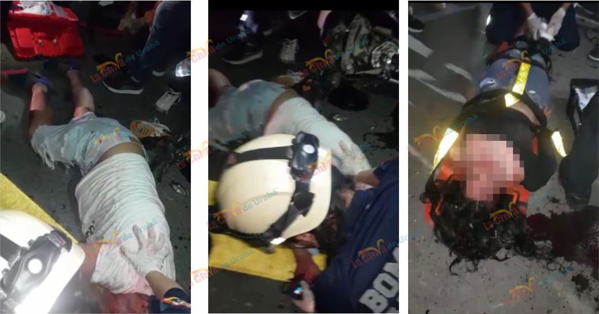 Duro choque dejó dos personas gravemente lesionadas en Apartadó