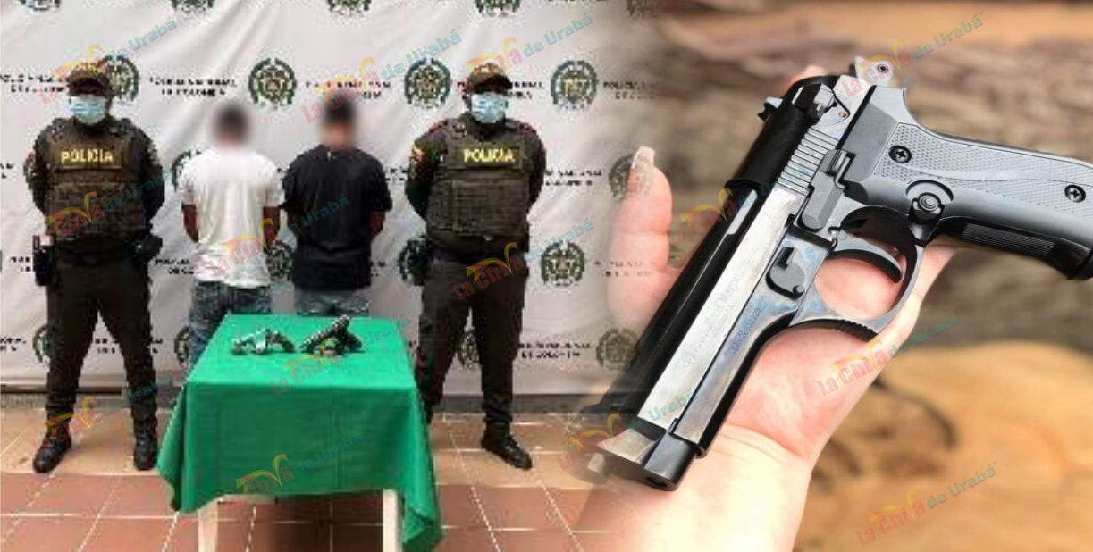 Los agarraron con armas traumáticas e impusieron comparendos