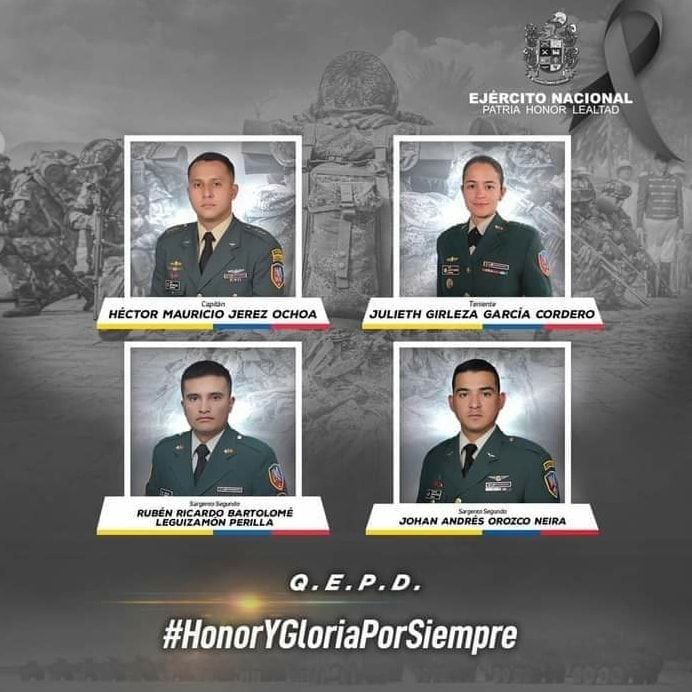Los cuatro militares que murieron en Quibdó estaban ayudando a sus compañeros