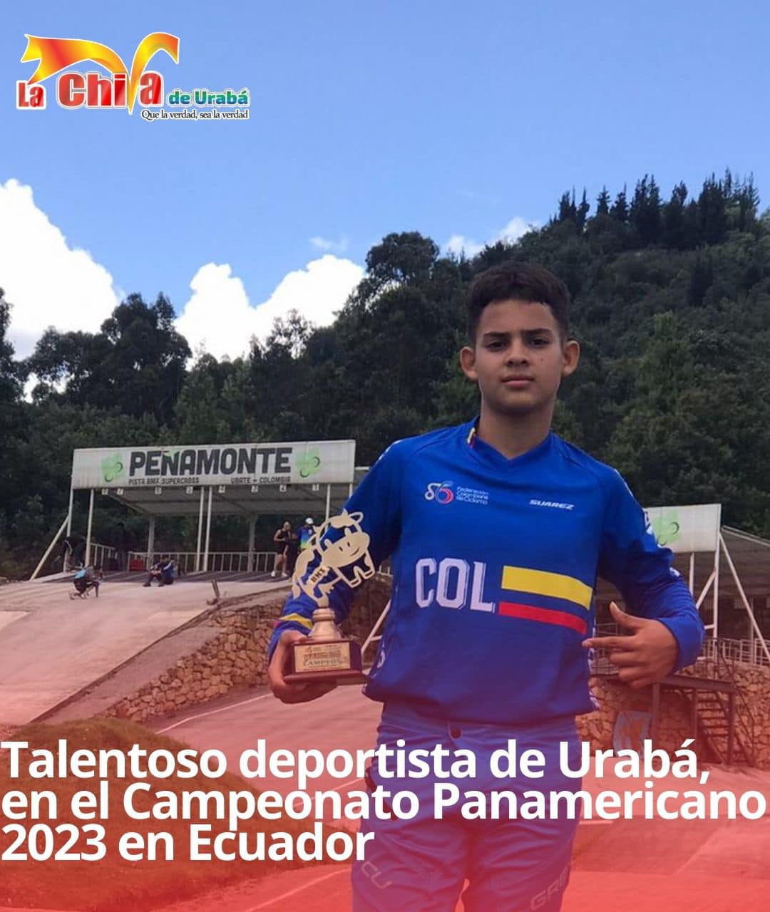 Estudiante del Cooperativo al  Campeonato Panamericano BMX 2023 en Ecuador