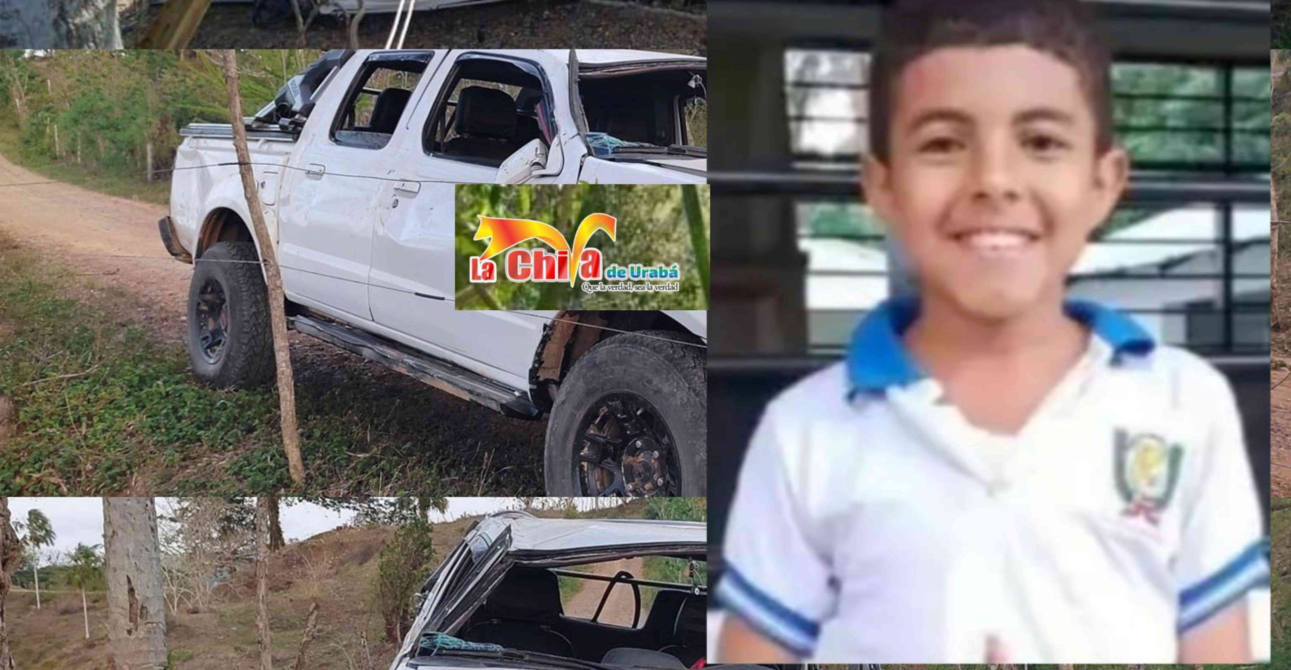 En la vía Trinidad a Arboletes, la camioneta se apagó en subida y murió un niño de 10 años