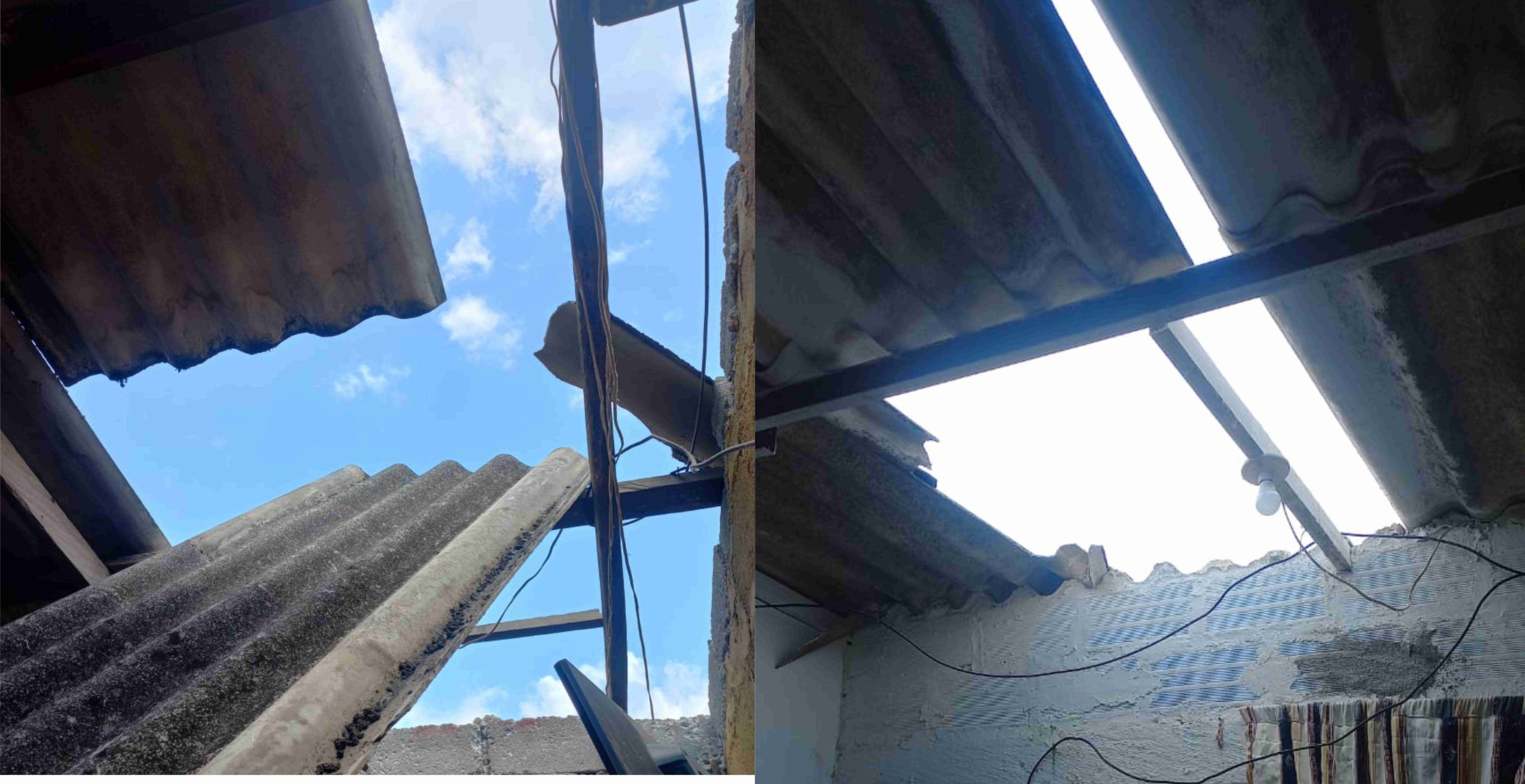 Fuertes vientos destecharon 10 casas en el barrio El Concejo de Apartadó