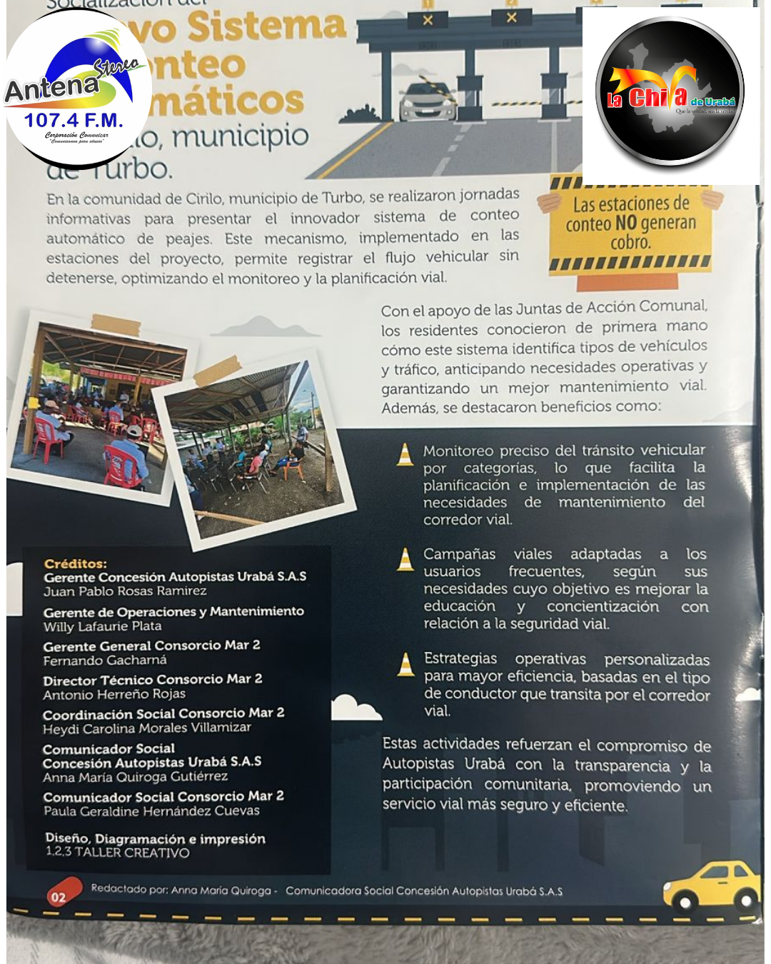 “No al peaje de Cirilo”: líderes comunitarios rechazan conteo automático y denuncian afectaciones a la población rural