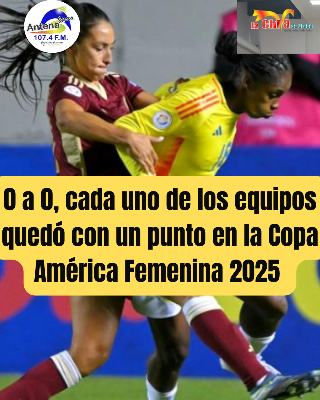 Colombia debutó y empató frente a Venezuela en la Copa América Femenina 2025