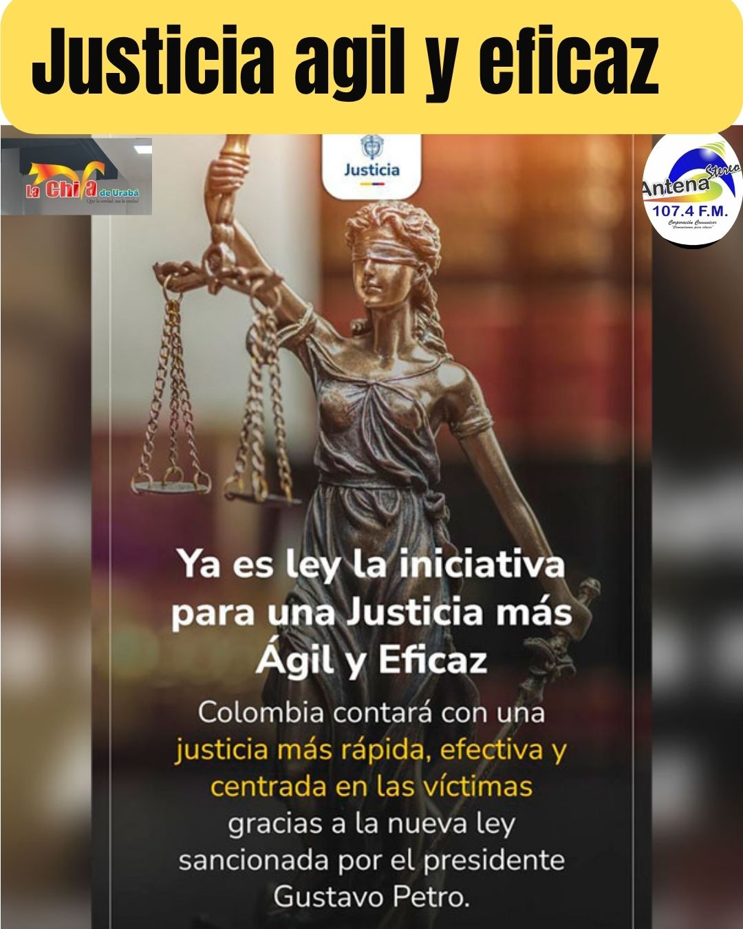 Petro sancionó la Ley 2477, busca justicia ágil, eficaz y centrada en las víctimas