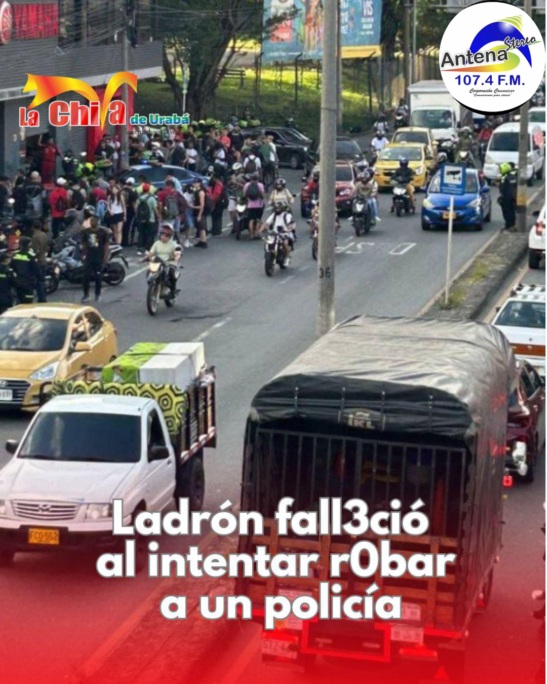 Asaltante intentó robar a un policía que estaba en descanso y murió en el intento