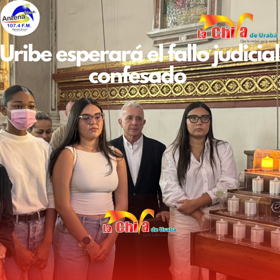 Uribe Vélez estuvo en misa en Medellín; esperará el fallo confesado