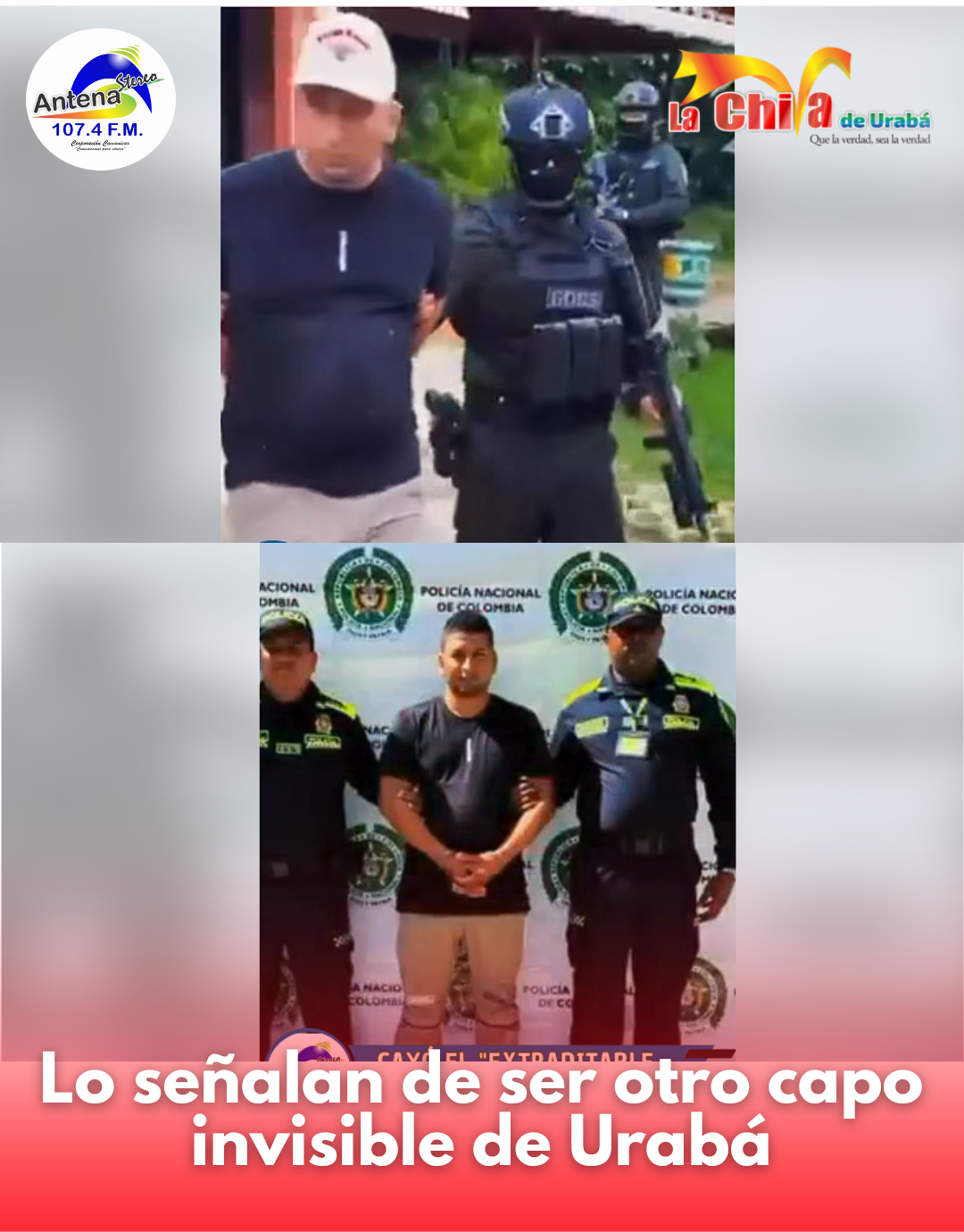 Cayó alias Oscar el "Extraditable Invisible" de Urabá