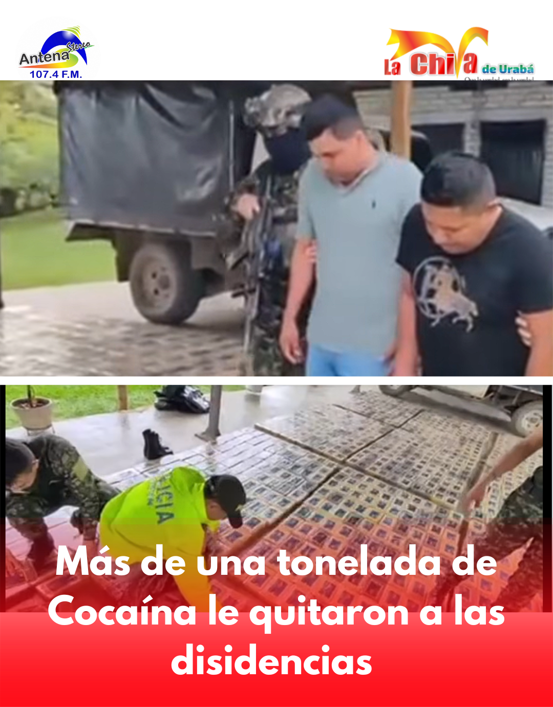 Golpe a las d1sidenci4s les incautaron más de una tonelada de c0caín4 en Cauca