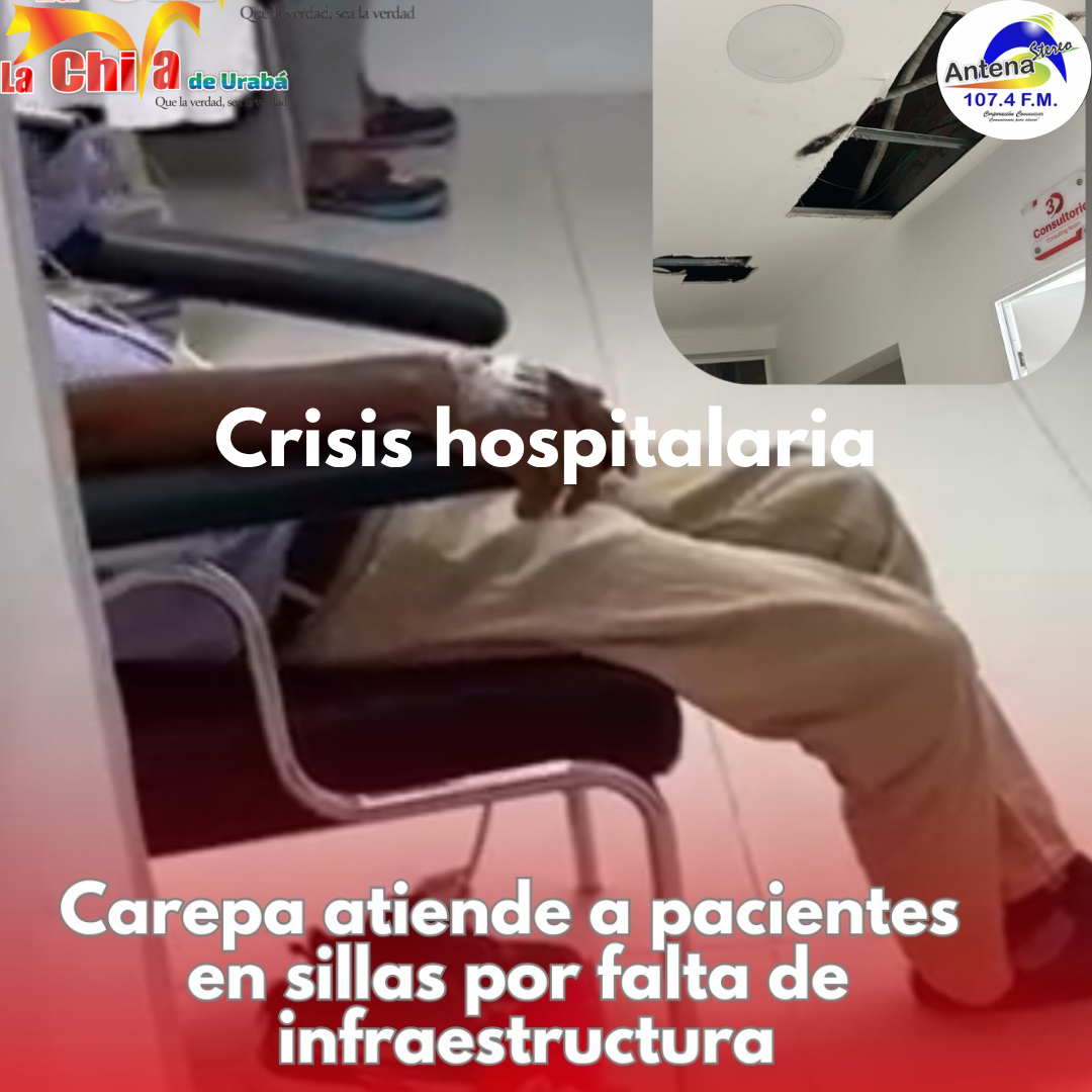 Pacientes atendidos en sillas a falta de camas en urgencias del hospital de Carepa