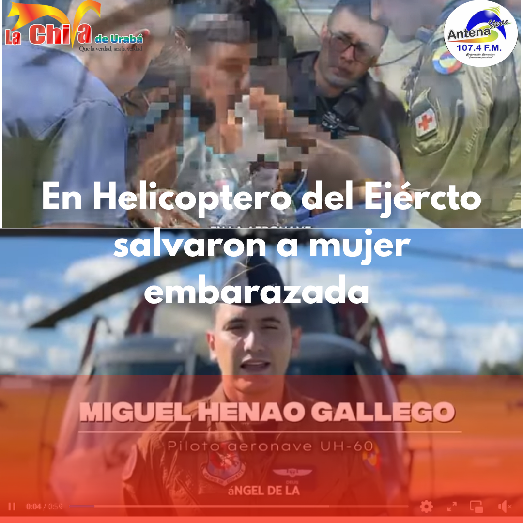 Joven embarazada fue evacuada de urgencia desde Quibdó por la Fuerza Aérea Colombiana