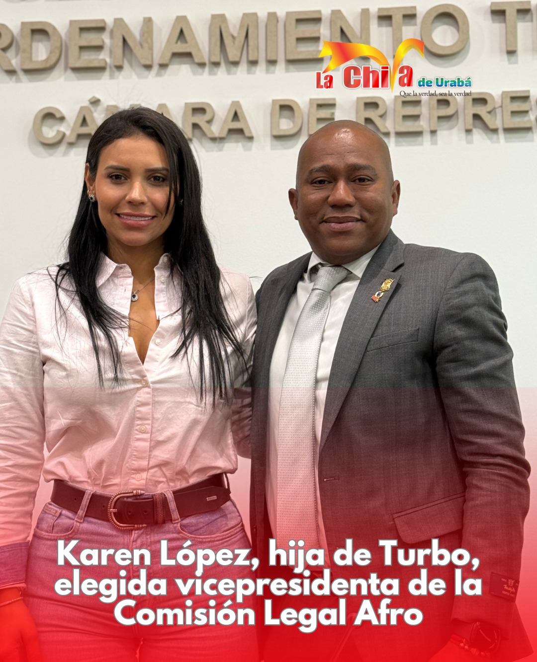 Karen López, Representante de víctimas, elegida vicepresidenta de la Comisión Afro