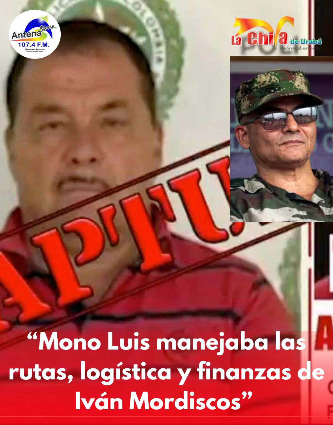 “Mono Luis”, hermano de Mordisco,  señalado de operador financiero y logístico de las disidencias