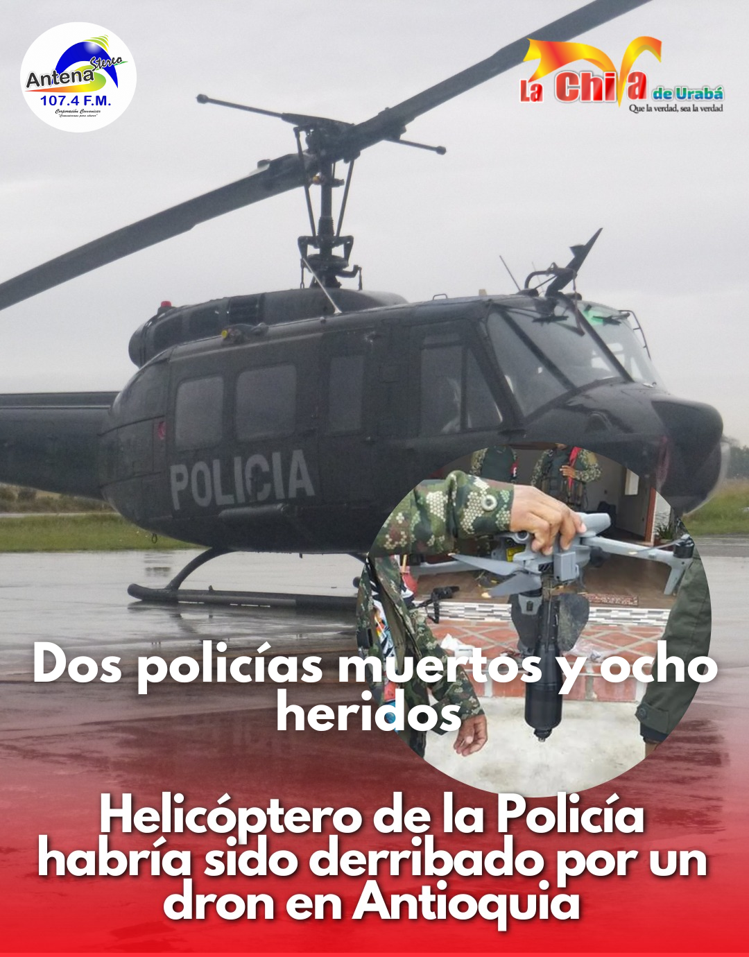 Helicóptero de la Policía derribado con dron en Amalfi