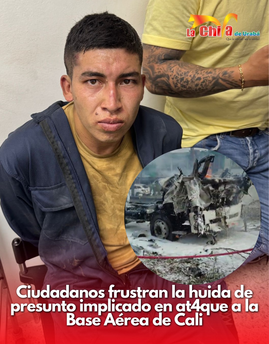 Ciudadanos detuvieron a un presunto autor del atentado en la Base Aérea de Cali
