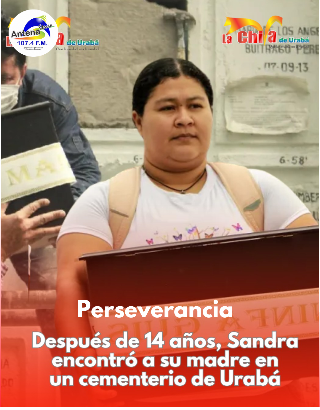 Después de 14 años de búsqueda, Sandra Patricia recuperó los restos de su mamá