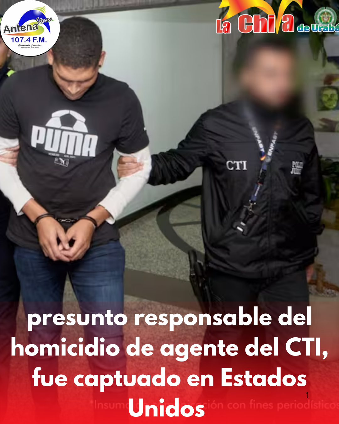 Participó del homicidio de investigador del CTI, y se ocultó en el país de Trump