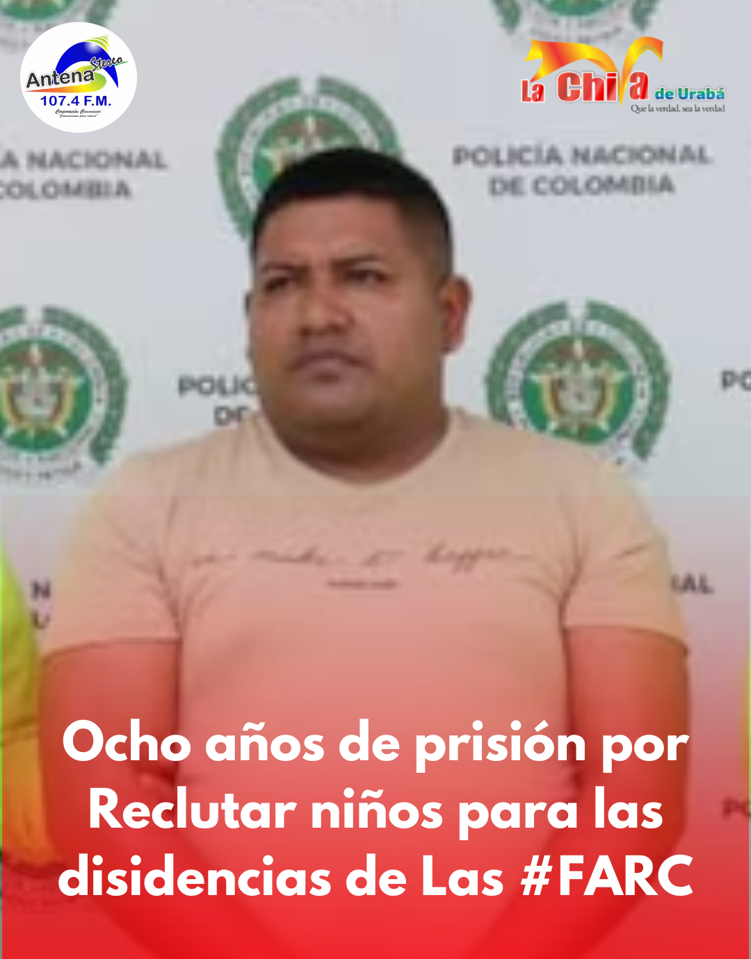 Ocho años de prisión por reclutar menores de edad para las disidencias de las #FARC