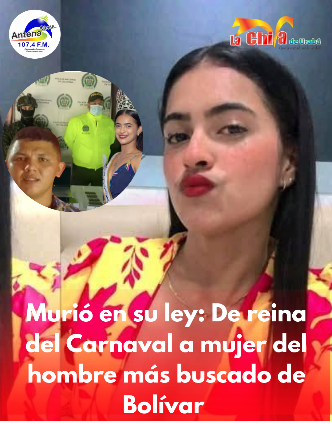 Una reina del Carnaval, era esposa de Luis Díaz, alias ‘Frank’, cabecilla del EGC o Cl4n del G0lfo