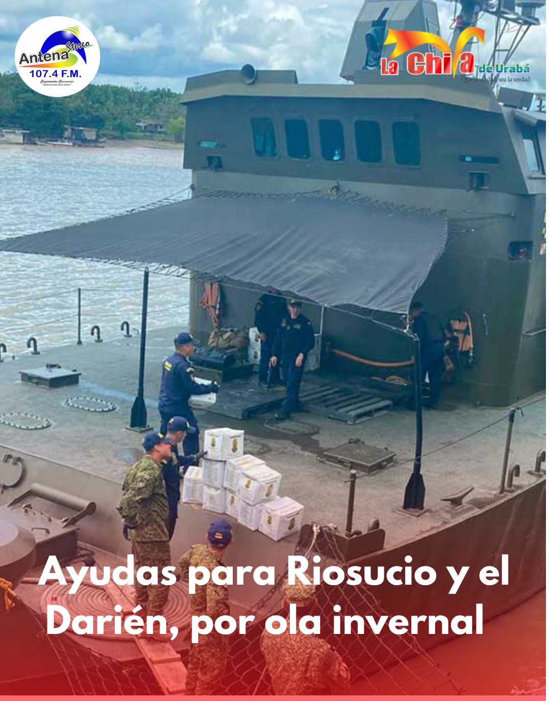 Gobierno entregó ayuda humanitaria tras emergencia por lluvias en Riosucio y El Darién