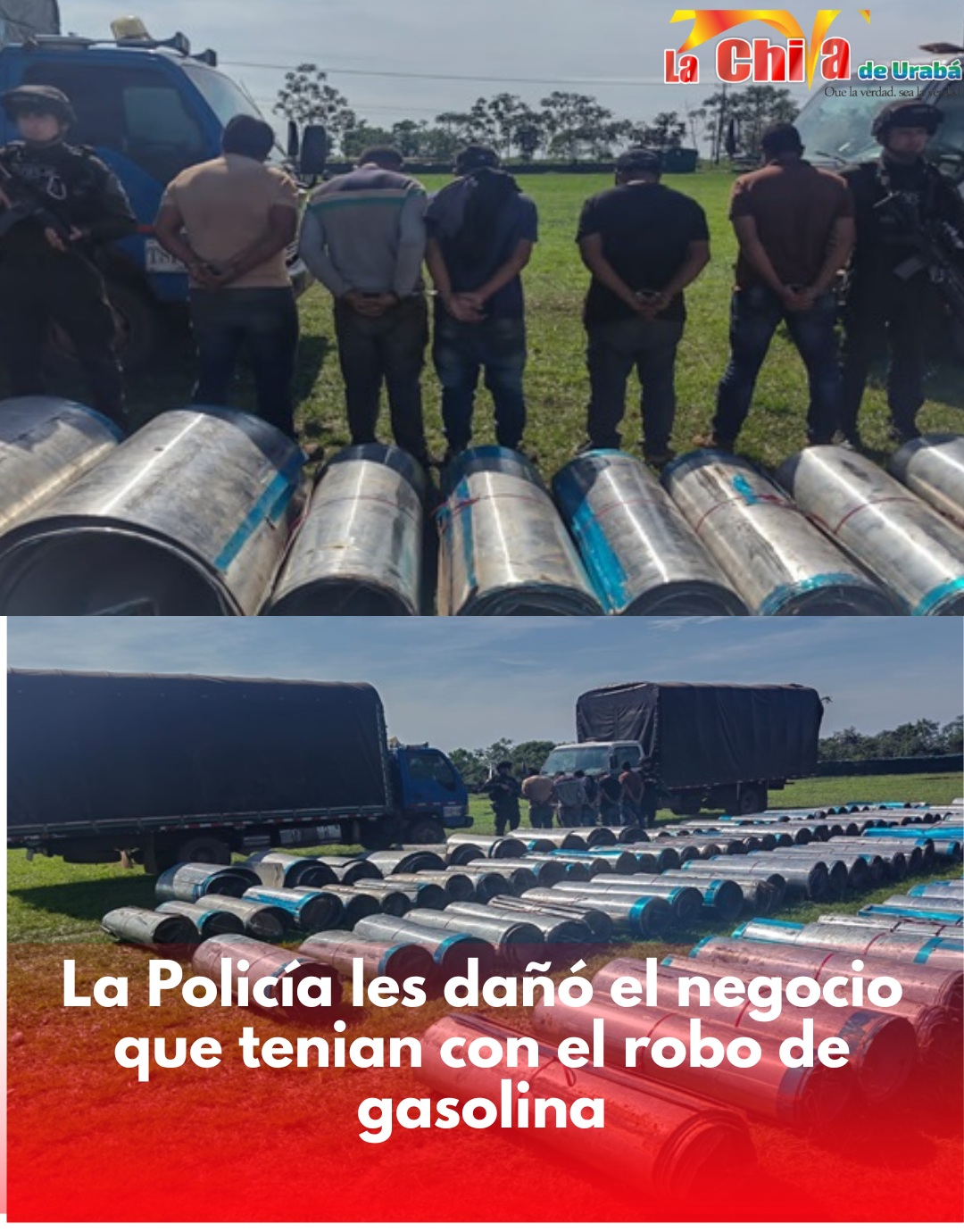 Policía capturó a cinco personas y recuperó gasolina destinadas a actividades ilegales