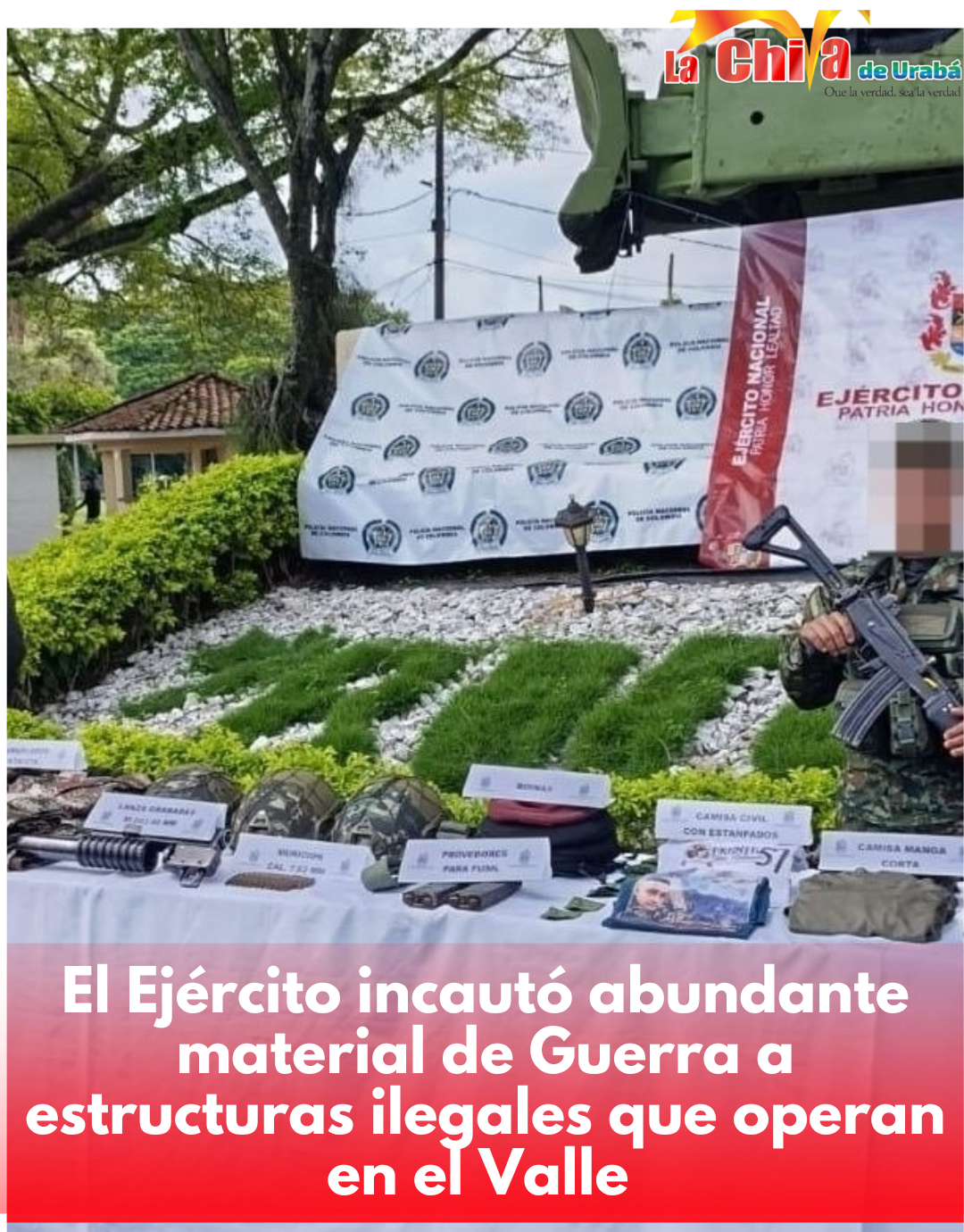 Ejército halló depósito con material de guerra en zona rural en Valle del Cauca