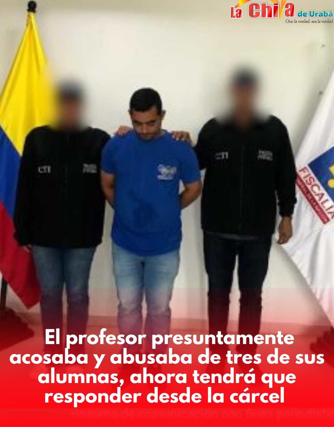 Otro profesor a la cárcel por presuntos ac0so a tres estudiantes