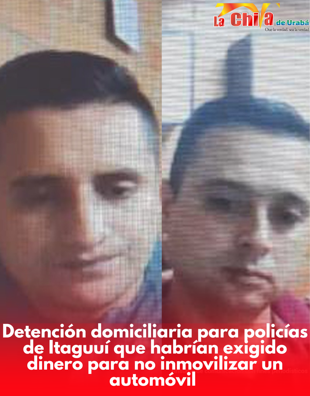 “Se enredaron por nada”: asegurados dos policías; habrían exigido dinero a un conductor