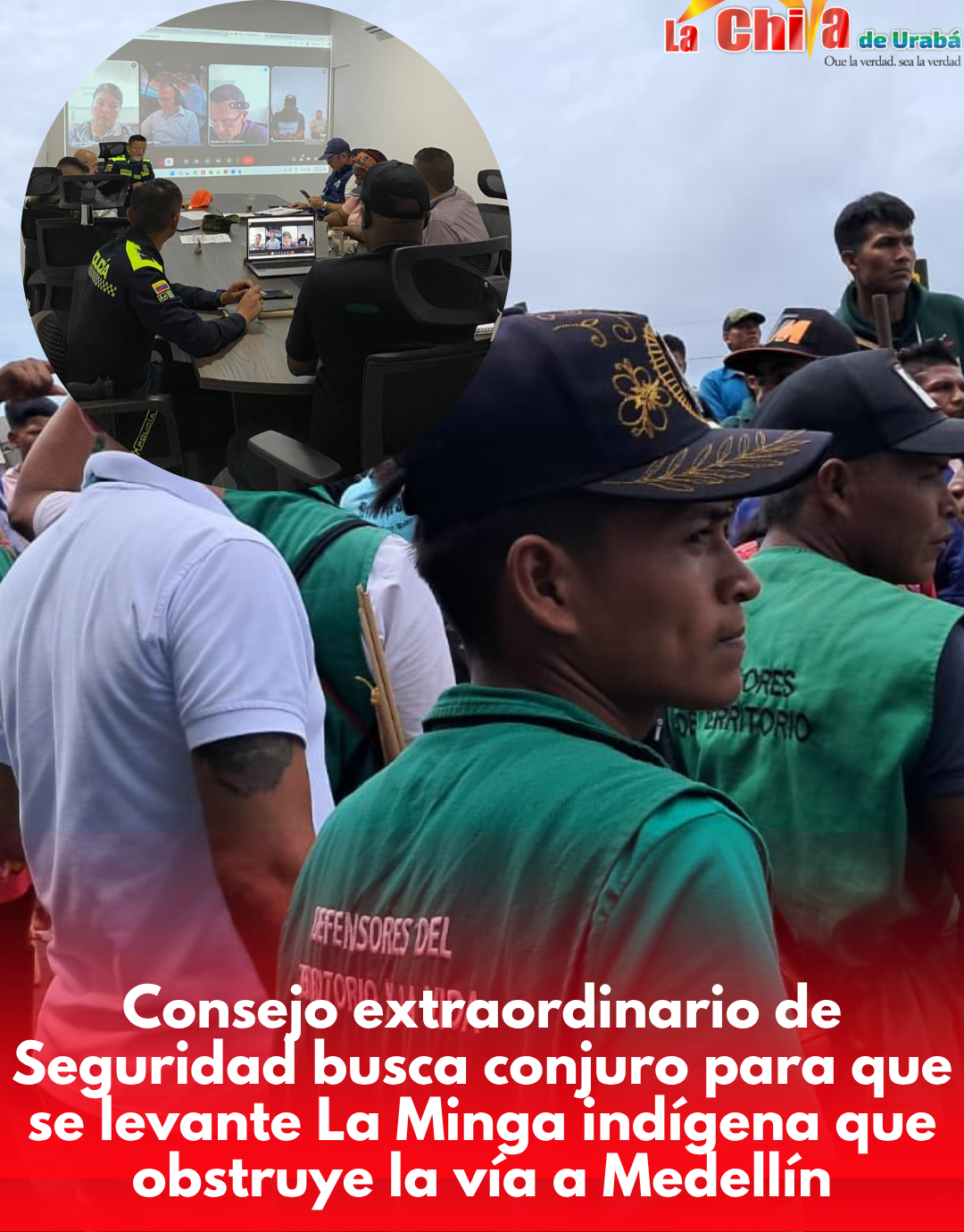 Consejo Extraordinario de Seguridad en Mutatá ante paro en la vía hacia Dabeiba-Medellín