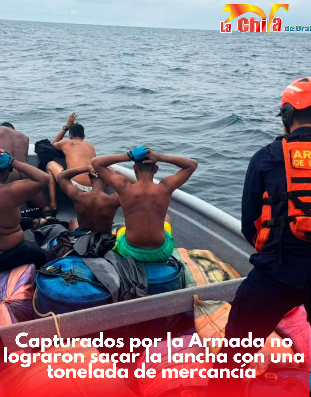 Armada capturó a tres nicaragüenses y dos colombianos con cerca de una tonelada de sustancias