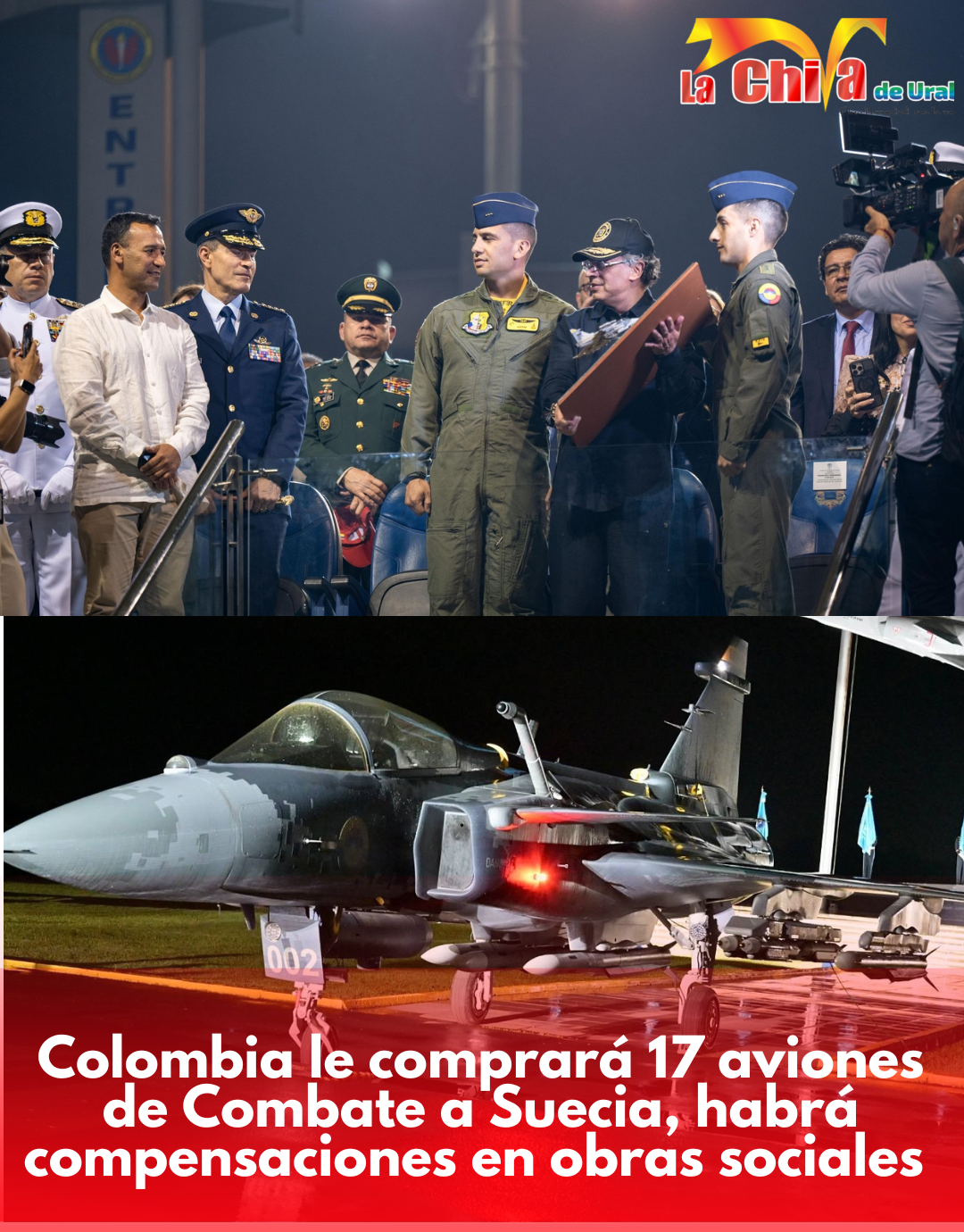 Colombia firmó acuerdo con Suecia para adquirir 17 aviones de combate Gripen
