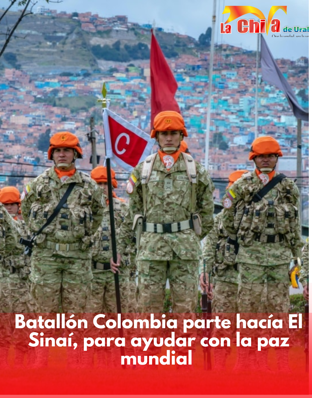 Ceremonia de despedida del Batallón Colombia rumbo al Sinaí