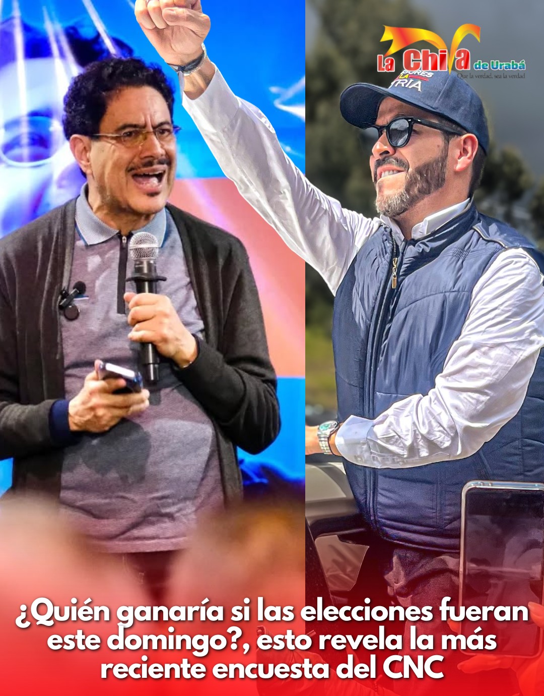Cepeda va de primero, le sigue Abelardo de La Espriella, según encuesta del CNC