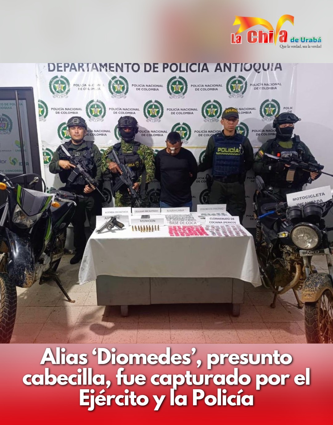 Capturaron a Alias ‘Diomedes’, presunto cabecilla del EGC en el suroeste antioqueño