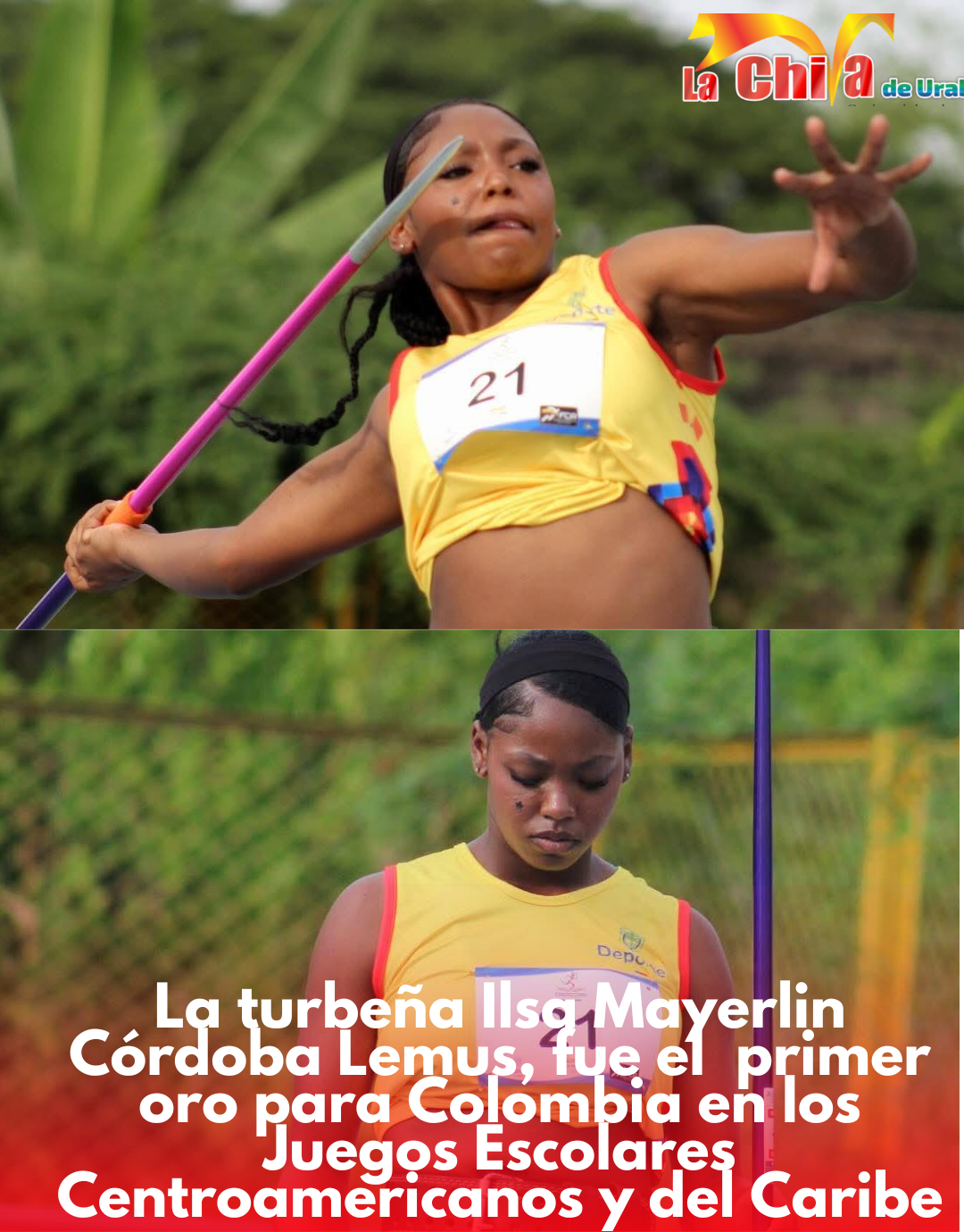 Ilsa Mayerlin Córdoba Lemus, le dio a Colombia su primer oro en los Juegos Escolares
