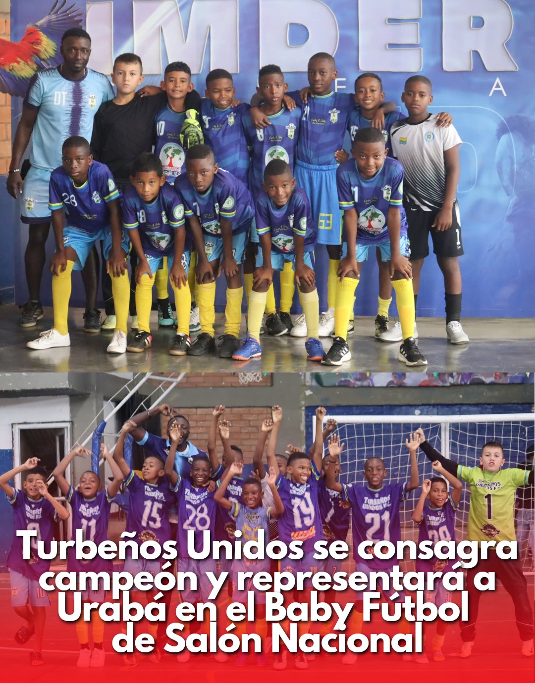 Estos turbeñitos representarán a Urabá en el Baby Fútbol Nacional