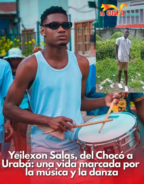 Yeilexon Javier Salas Perea, talento que une al Chocó y Urabá a ritmo de tambor y danza