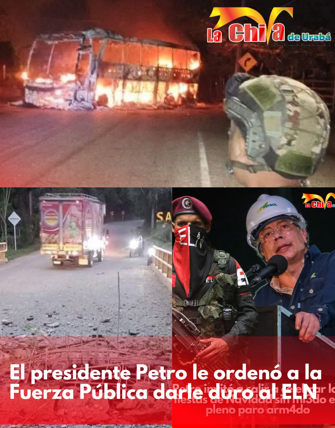 La Fuerza Pública enfrenta el paro armado del ELN; hay hechos violentos en Antioquia