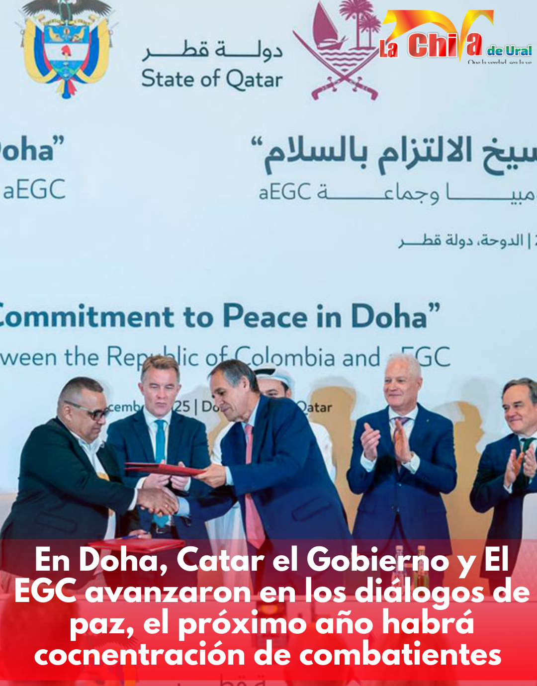 Gobierno y EGC acordaron Zonas de Ubicación Temporal en Doha, Catar
