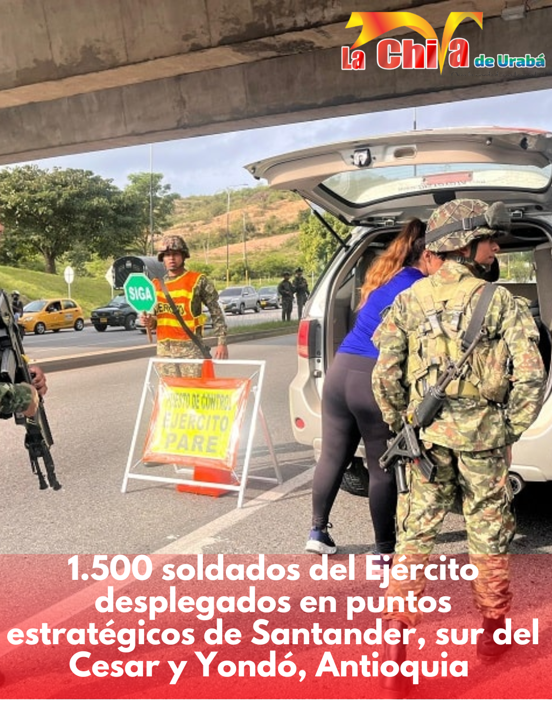 Los soldados acompañan a viajeros de Santander, sur del Cesar y Yondó, Antioquia