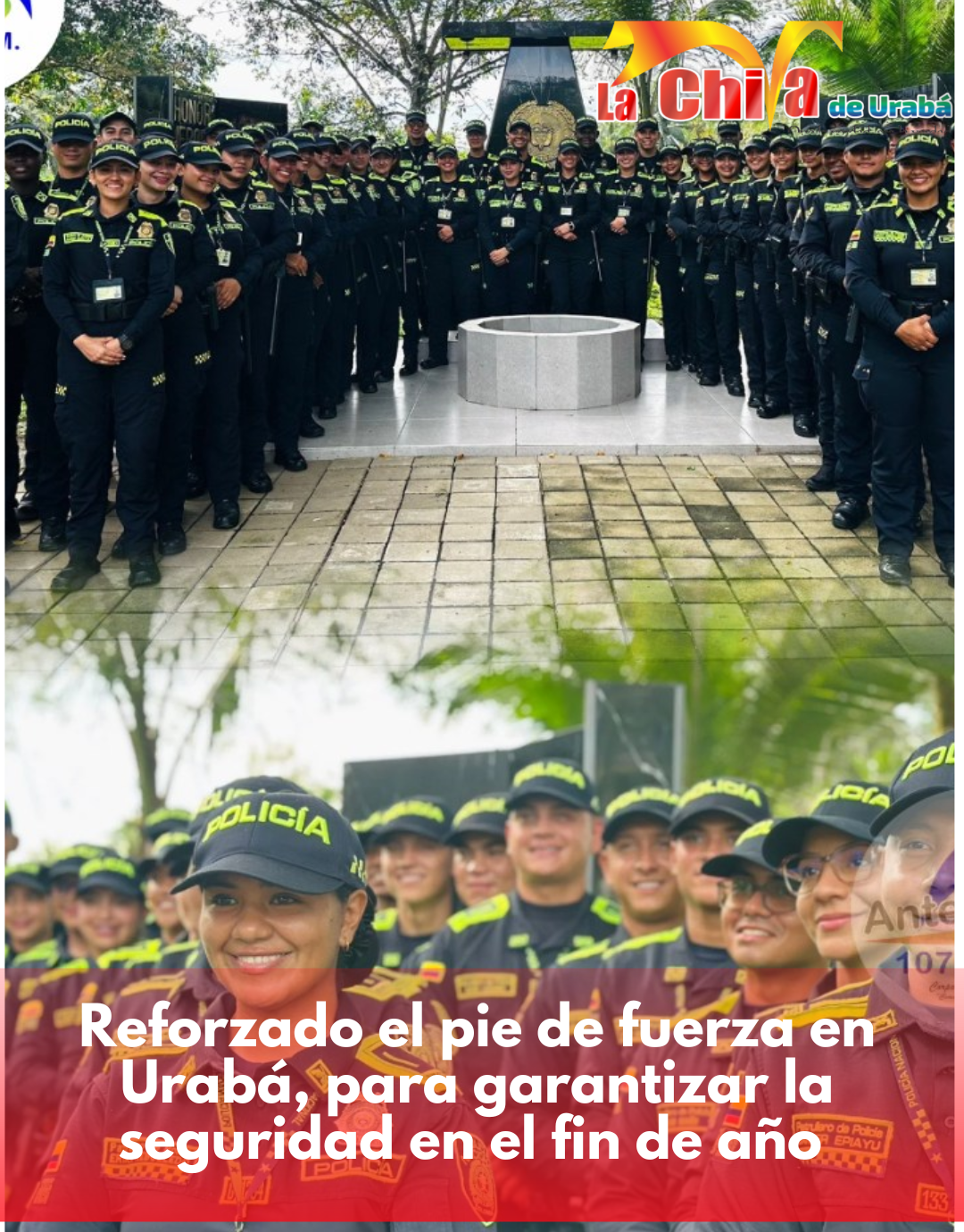 Con 54 nuevos patrulleros fortalecen la seguridad en el fin de año en Urabá