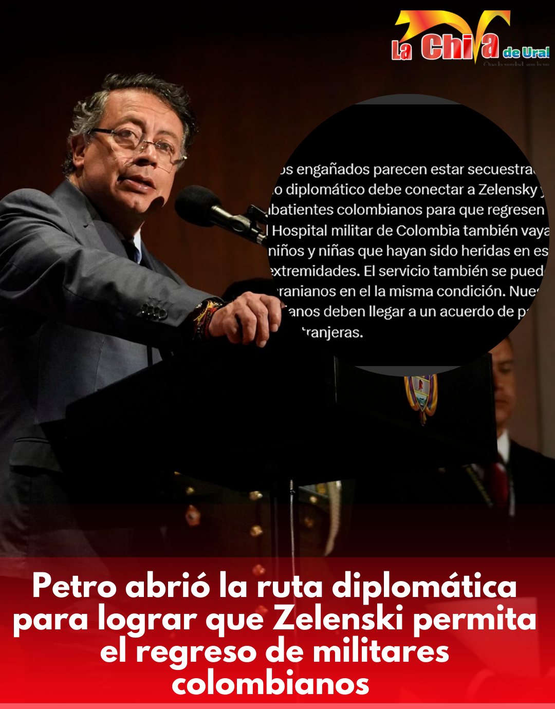 Petro establecerá contacto con Zelenski para liberar a combatientes colombianos